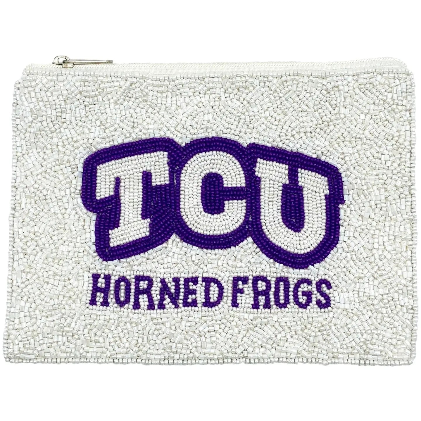TCU Horned Frogs Beaded Pouch