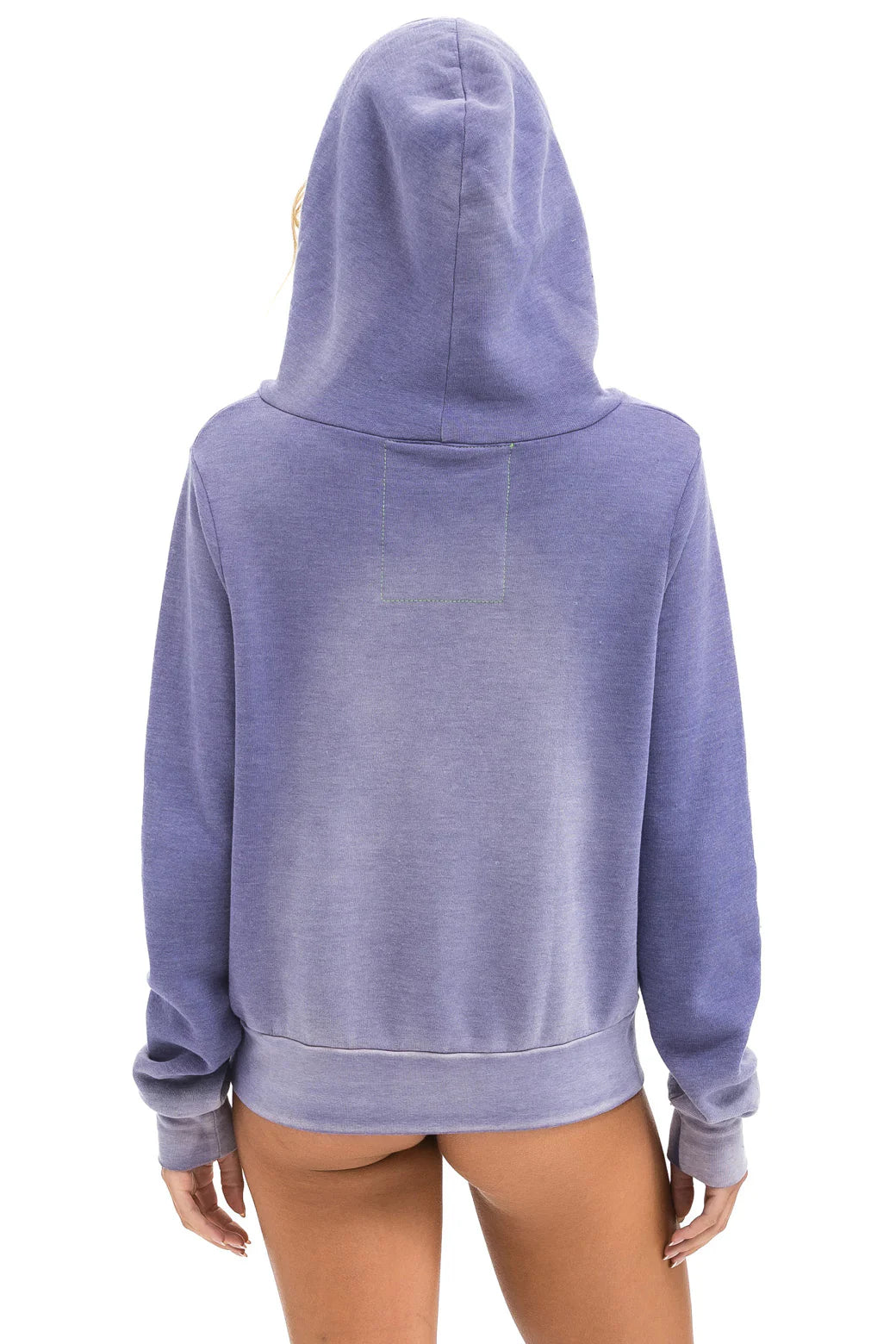Aviator Nation 5 Stripe Zip Hoodie Faded Grape