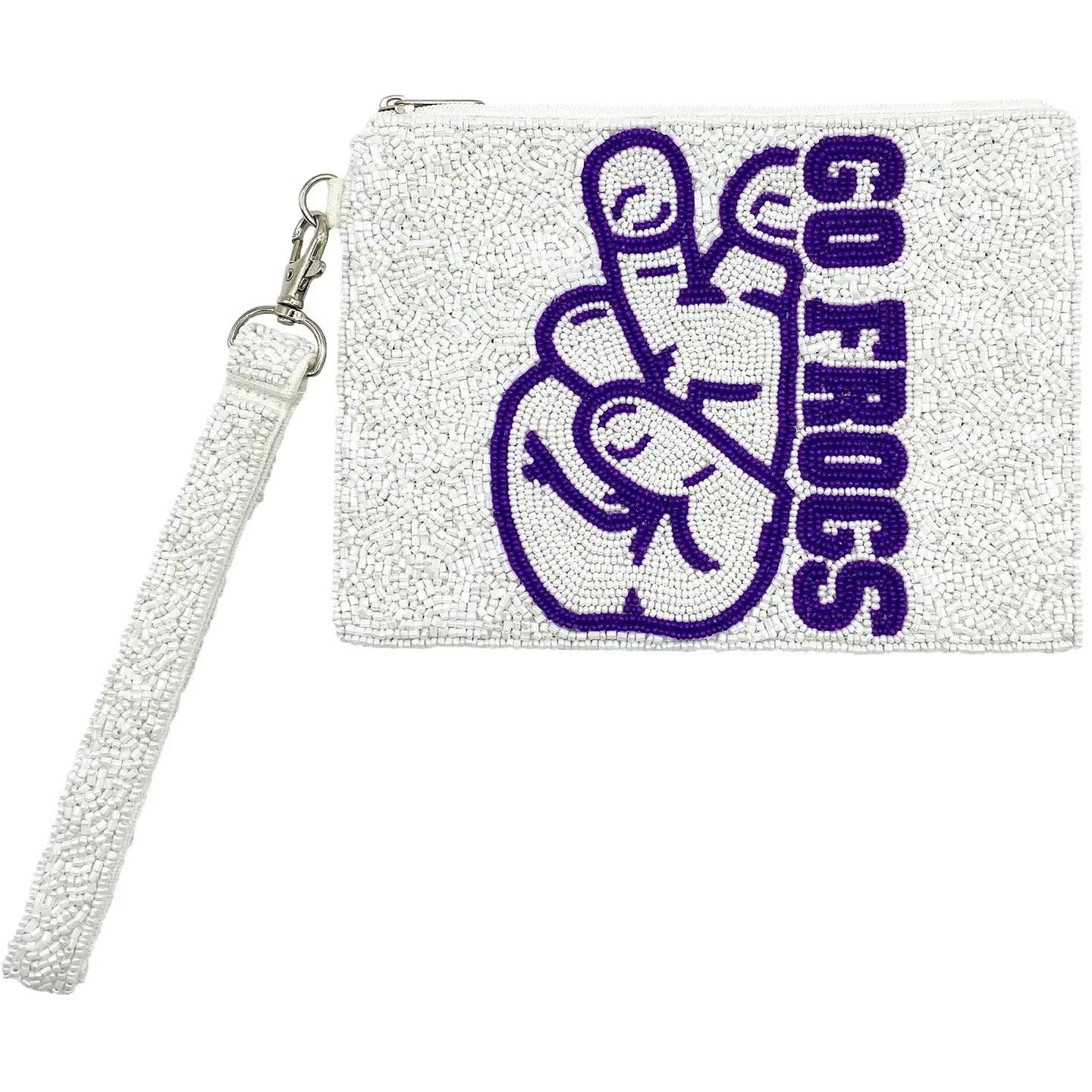 Go Frogs Beaded Wristlet