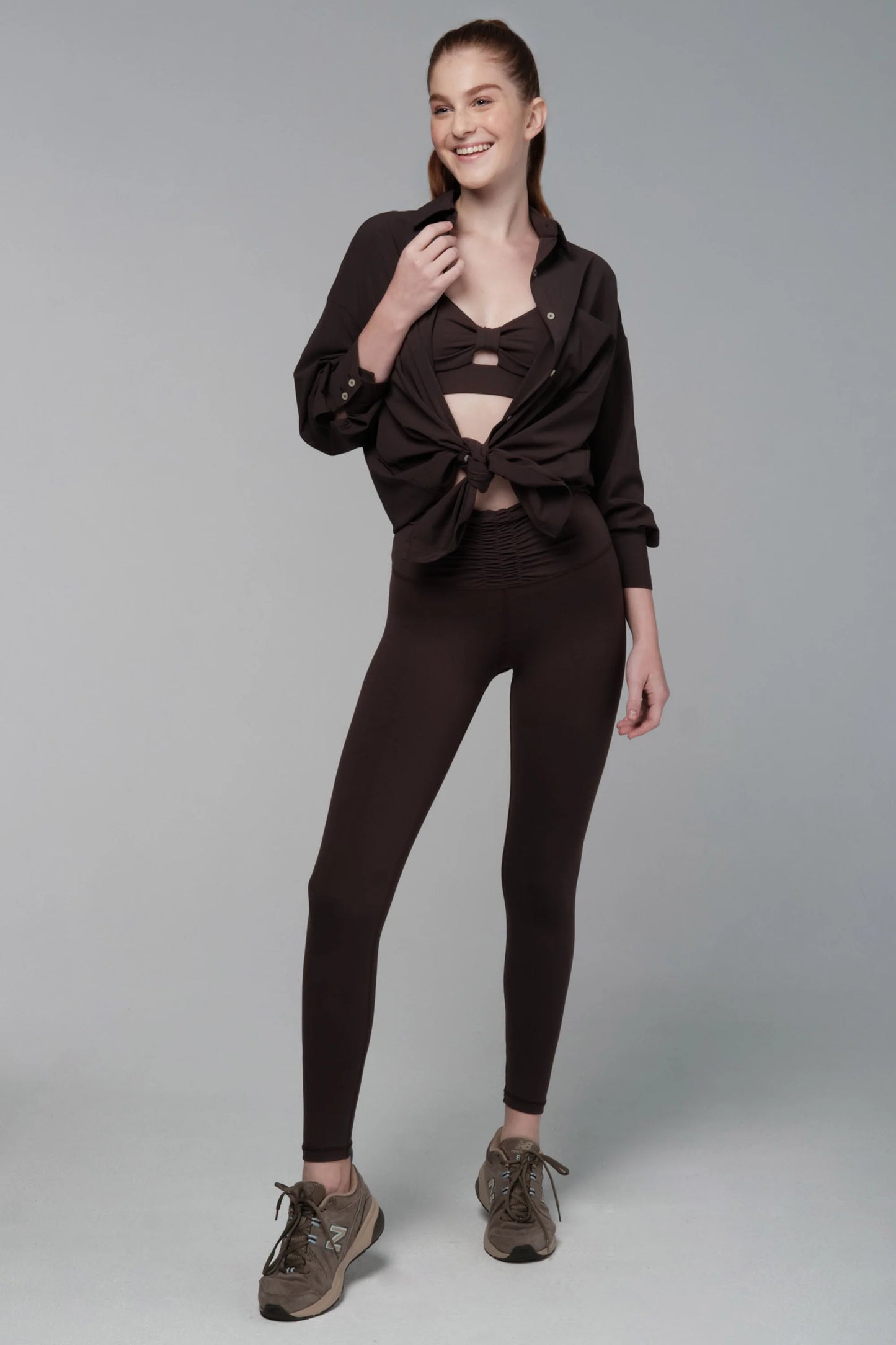 925fit Chez-Mise Shirt Coffee or Black