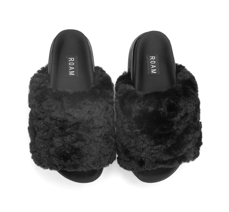 ROAM CLOUD STACK BLACK FAUX SHEARLING