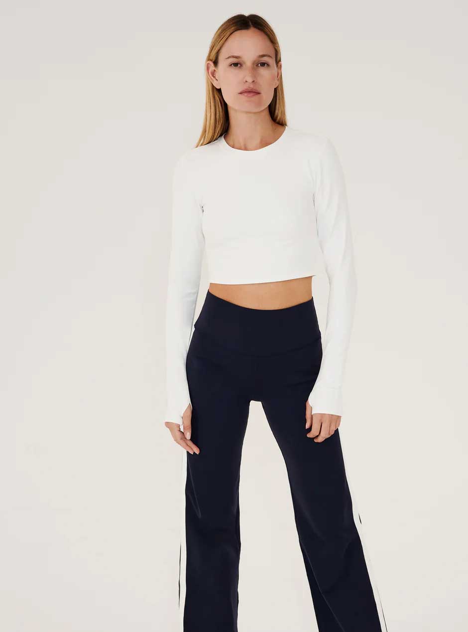 Splits59 Women's Louise Rib Long Sleeve Crop Top