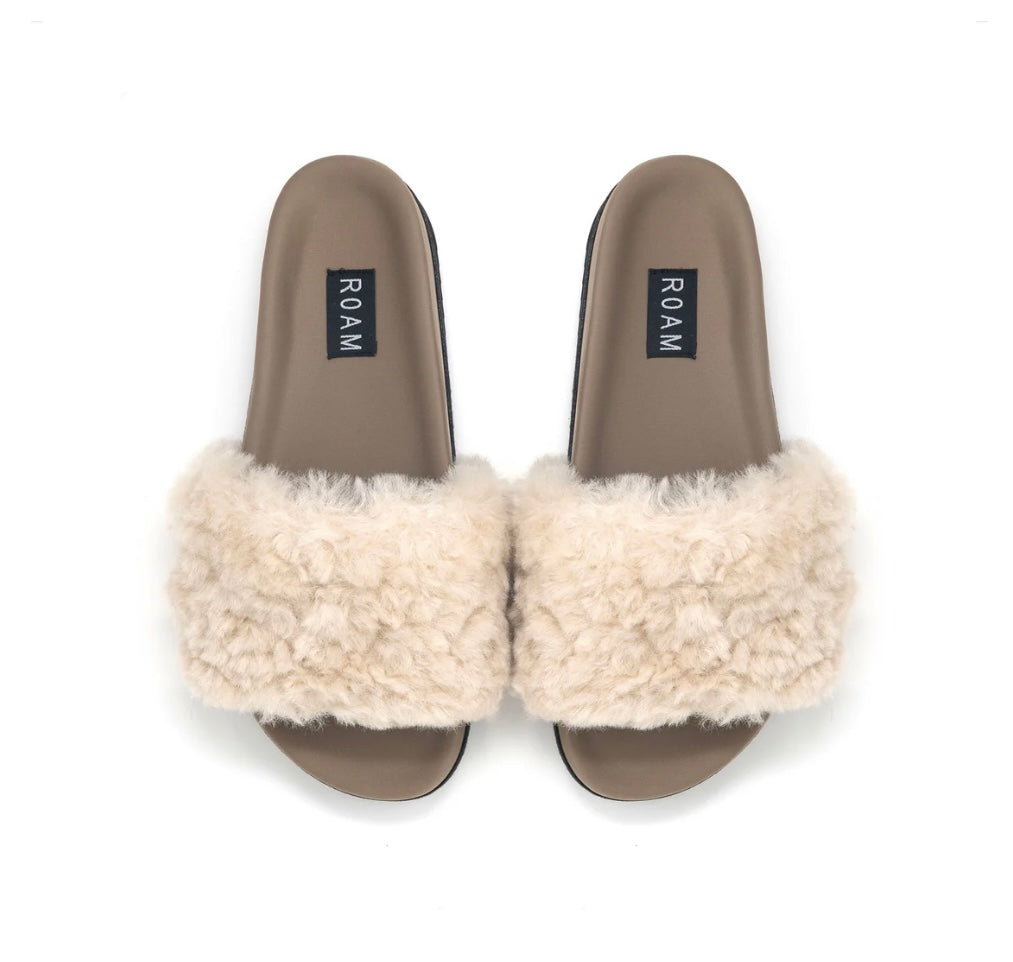 ROAM CLOUD SLIDER NATURAL FAUX SHEARLING