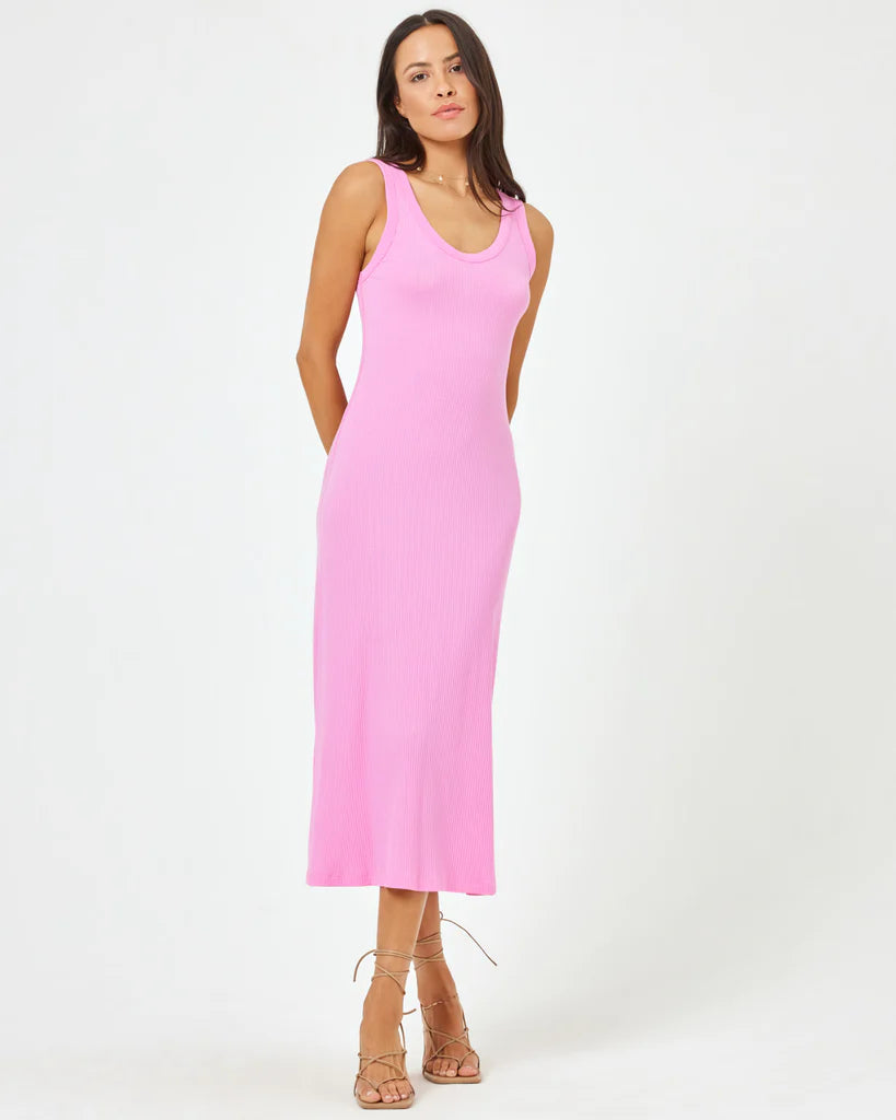 L*Space Women's Jenna Flowy Midi Dress - Tulip Pink Move Athleisure L*Space Women's Jenna Flowy Midi Dress - Tulip Pink Move Athleisure