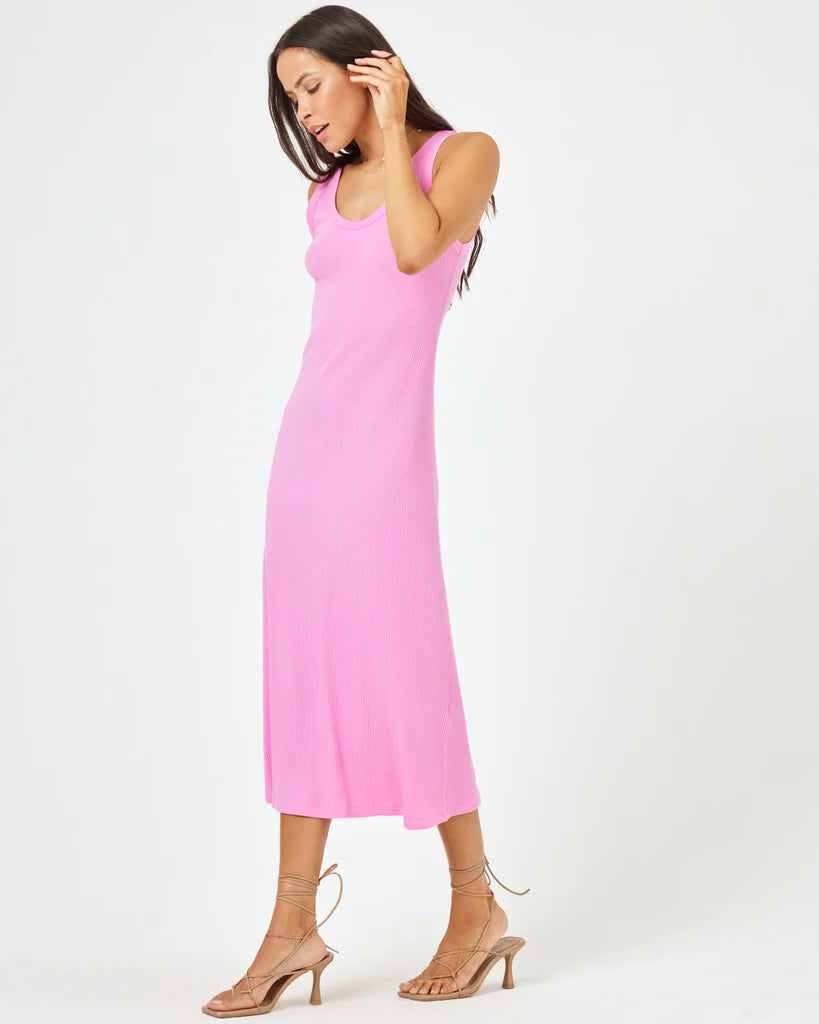 L*Space Women's Jenna Flowy Midi Dress - Tulip Pink Move Athleisure L*Space Women's Jenna Flowy Midi Dress - Tulip Pink Move Athleisure