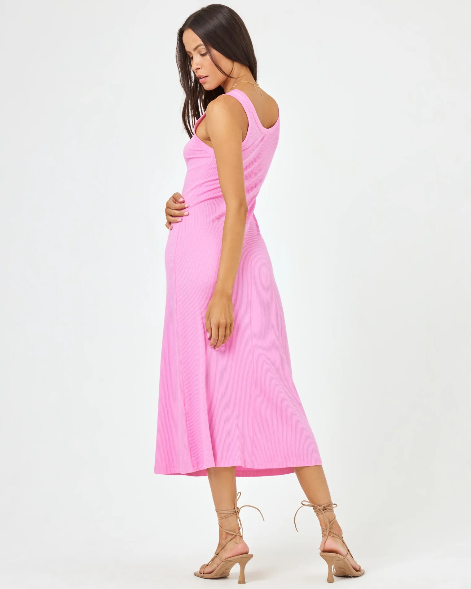 L*Space Women's Jenna Flowy Midi Dress - Tulip Pink Move Athleisure L*Space Women's Jenna Flowy Midi Dress - Tulip Pink Move Athleisure