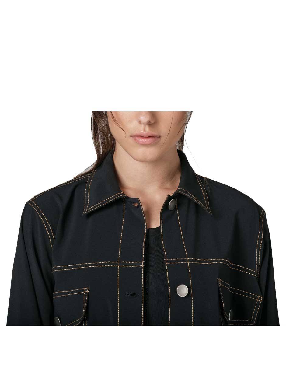 925 Fit Women's Jean in a Bottle Button Down Jacket - Black