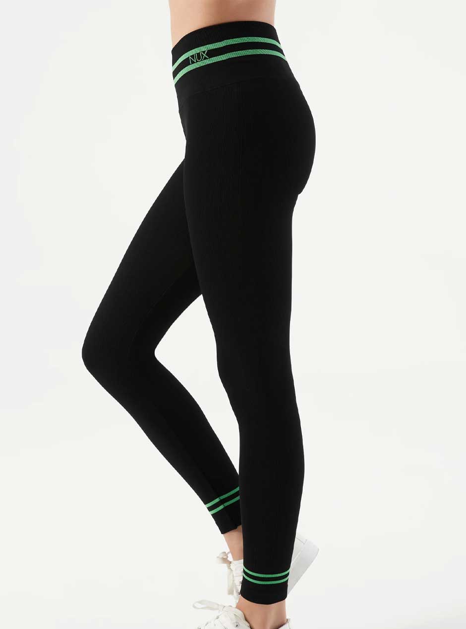 NUX Active Women's Mel C Leggings - Black Green