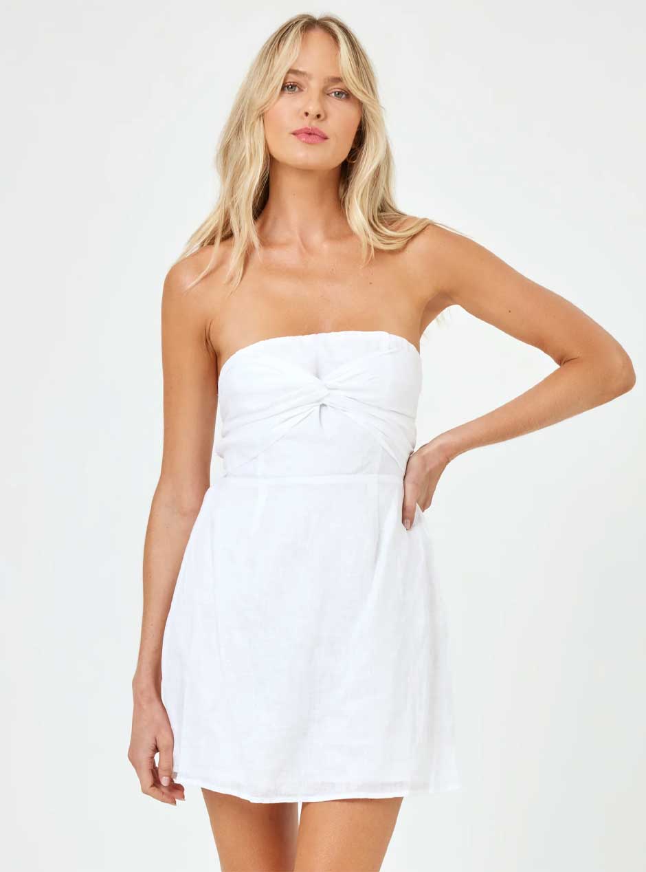 lspace under the sun linen mini dress LSPACE Under The Sun Dress in White