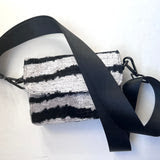 Wolf & Willa Ronan Bag Black & White Waves