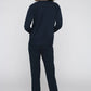 Stateside Softest Fleece Raglan Side Slit Sweatshirt  New Navy