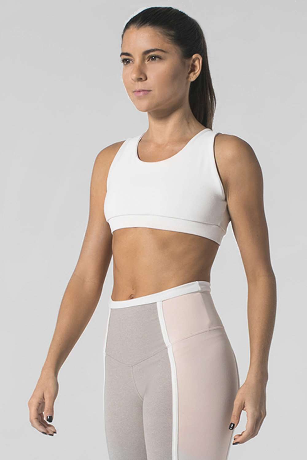 925Fit Back in Business White Sports Bra