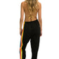 Aviator Nation 5 Stripe Women's Sweatpants Black/Neon Rainbow