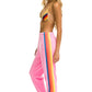 Aviator Nation 5 Stripe Women's Sweatpant Neon Pink/Neon Rainbow
