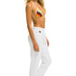 Aviator Nation 5 Stripe Women's Sweatpants White/Neon Rainbow