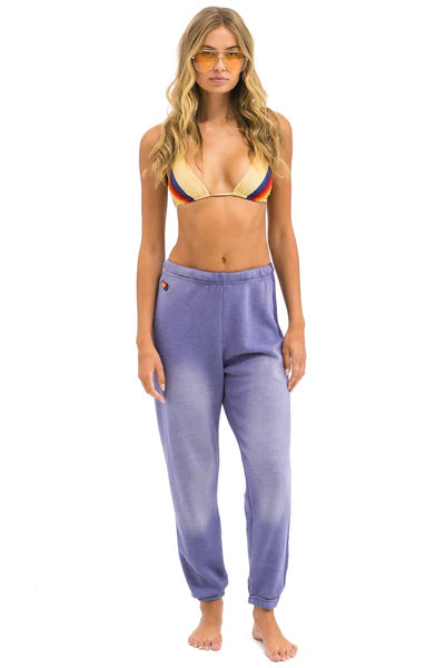 Aviator Nation 5 Stripe Sweatpant Faded Grape