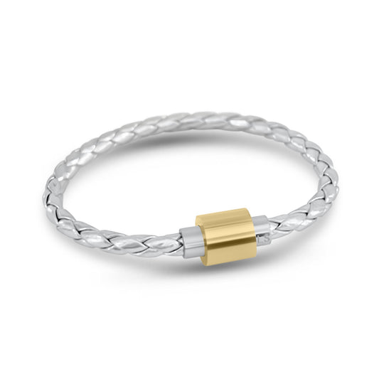 Liza Schwartz Single Metallic Bracelet Silver
