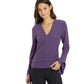 THRIVE SOCIÉTÉ  Pleated Wrap Pullover Loganberry