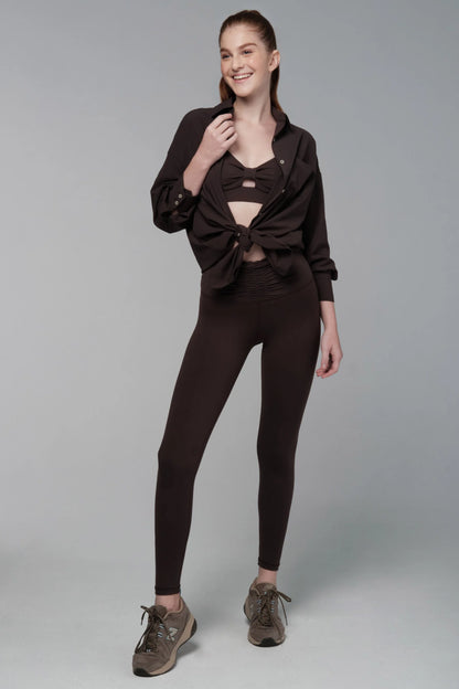 925fit Chez-Mise Shirt Coffee or Black