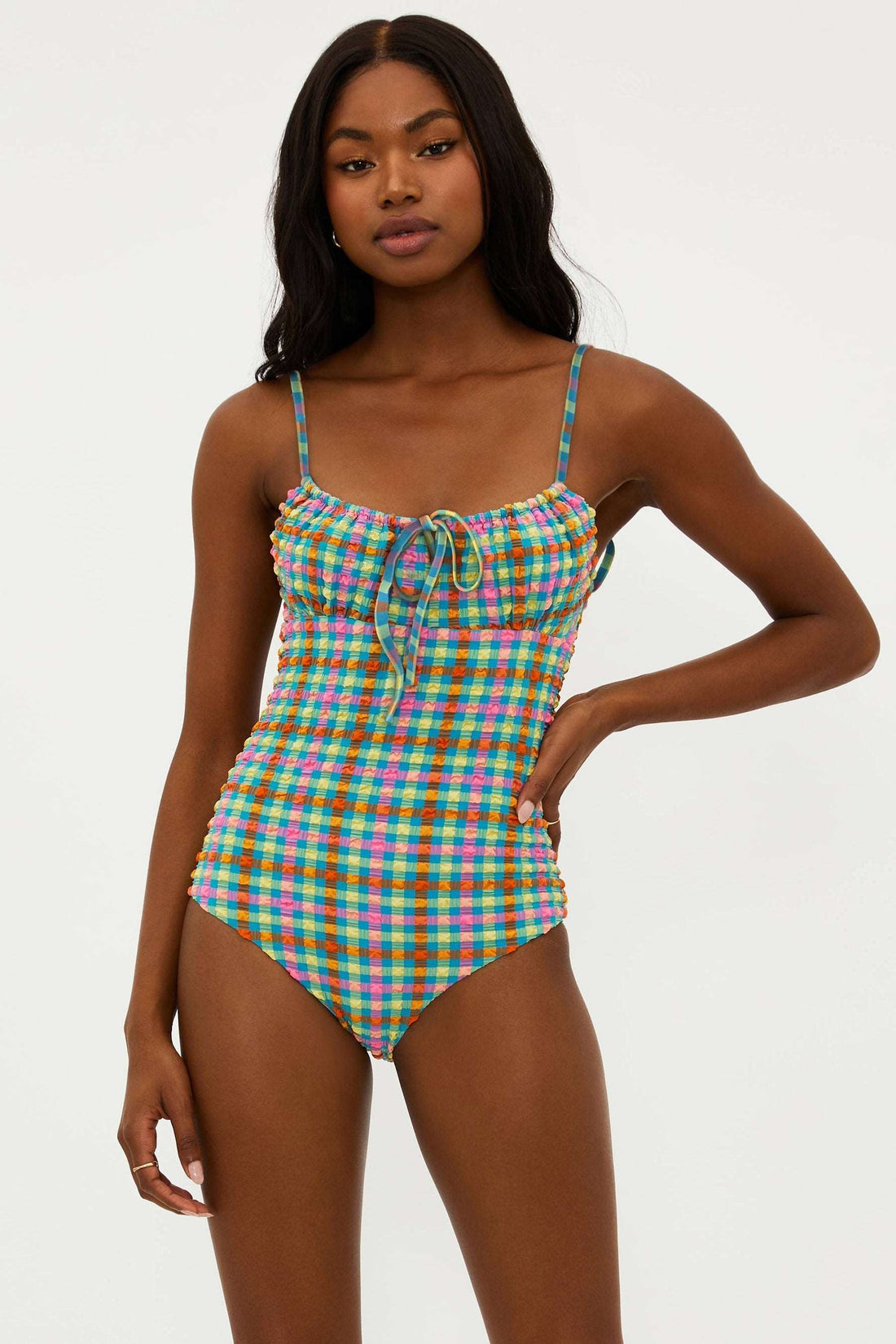 Beach Riot The Betsy One Piece Sunny Side Gingham
