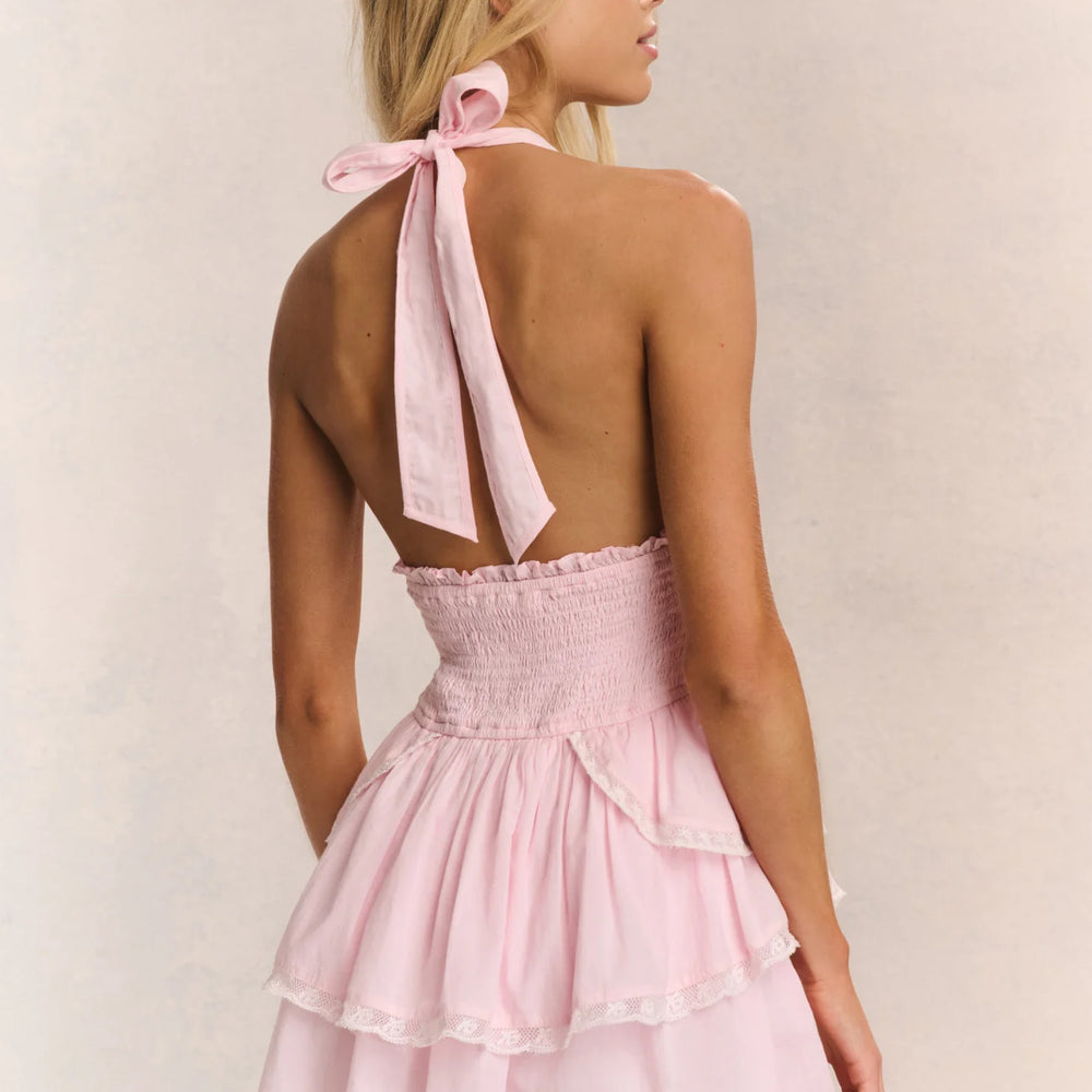 
                  
                    LoveShackFancy Deanna Heritage Halter Mini Dress
                  
                