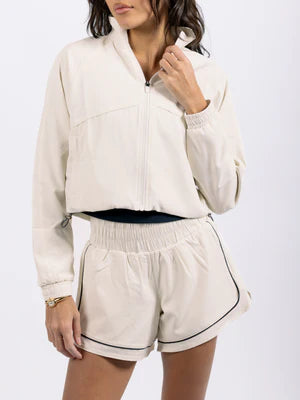 Fore-te Nicole Cropped Jacket Ecru