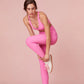 LoveShackFancy Jutta High-Rise Performance Leggings Aurora Pink