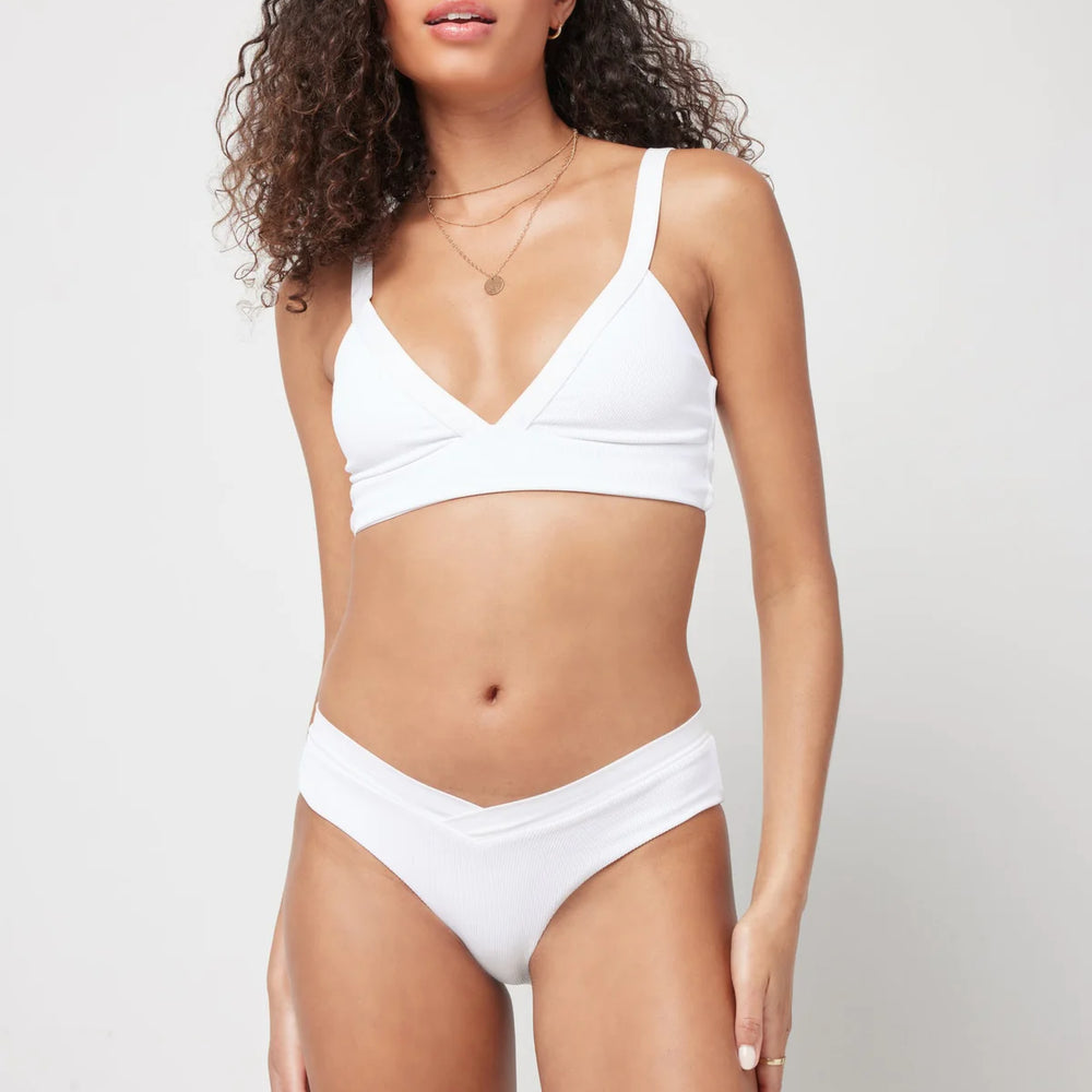 
                  
                    L*Space Women's Pratt Ribbed Bikini Bottom - Classic White
                  
                