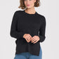 THRIVE SOCIETE Daily Side Slit Pullover Black
