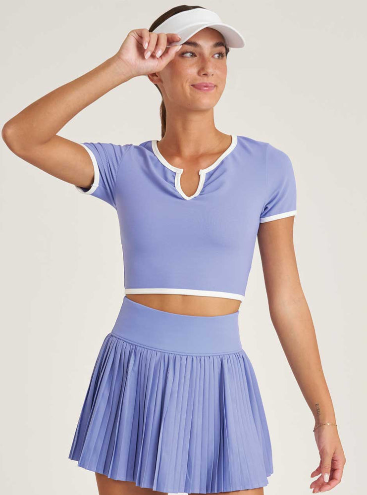 
                  
                    Thrive Société Women's Refine Notch Neck Cropped Tee - Wild Indigo Blue
                  
                