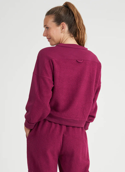 THRIVE SOCIETE Crew Neck Sweatshirt Sangria