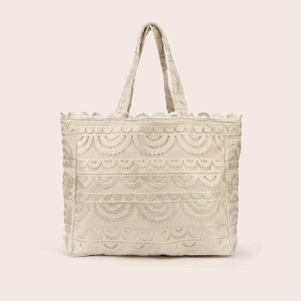 PQ Vanilla Noah Lace Tote