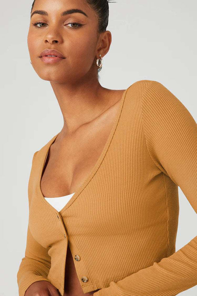 
                  
                    Alo Yoga Ribbed Cropped Whisper Cardigan Toffee
                  
                