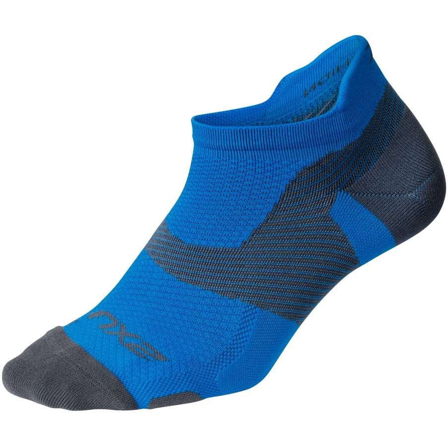2XU  Vectr Light Cushion No Show Socks Vibrant Blue/Gray