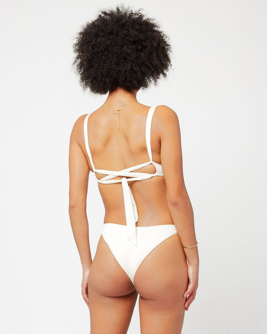 L*SPACE Camellia Bikini Top - Cream