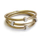 Liza Schwartz Sobe Triple Wrap Silver or Gold Bedazzle Metallic Bracelet