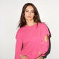 LNA Marina Long Sleeve Neon Fuchsia