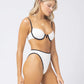 L*SPACE Nico Bikini Top  Cream/Black