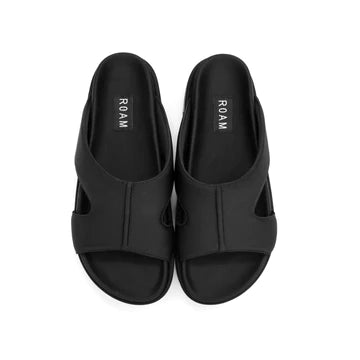 Roam SIDE SCOOP STACK PLATFORM SANDALS BLACK NEOPRENE