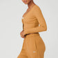 Alo Yoga Ribbed Cropped Whisper Cardigan Toffee