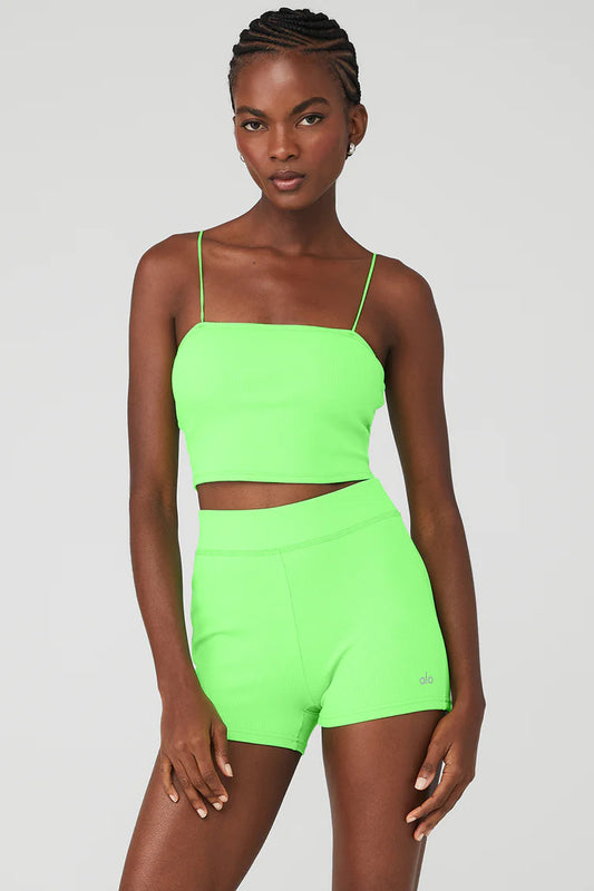 Alo Yoga Goddess Bandeau Top White or Green Glow