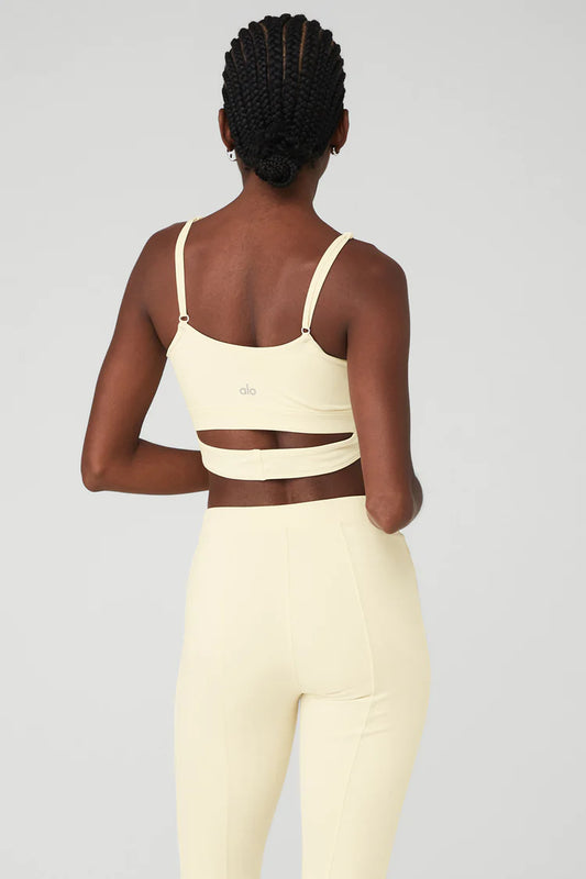 Alo Yoga Airbrush Enso Bra- French Vanilla
