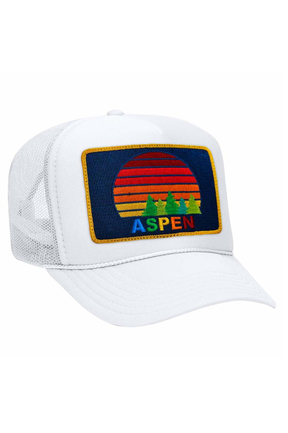 Aviator Nation Aspen Sunset Trucker Hat White